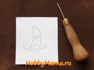 Эскиз для вышивки на коже Чехол для планшета