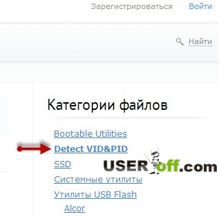 Обнаружение VID и PID