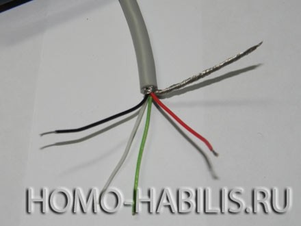 Провода в USB-кабеле