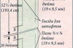 Чертеж деревянного шкафа